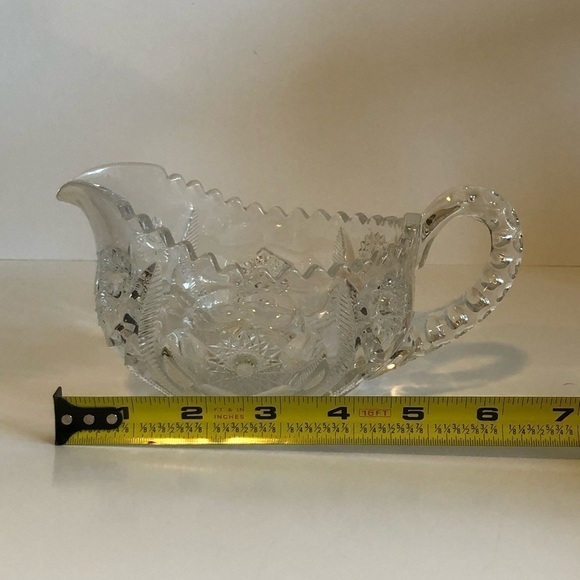 Cut Glass Crystal Creamer - Picture 4 of 5